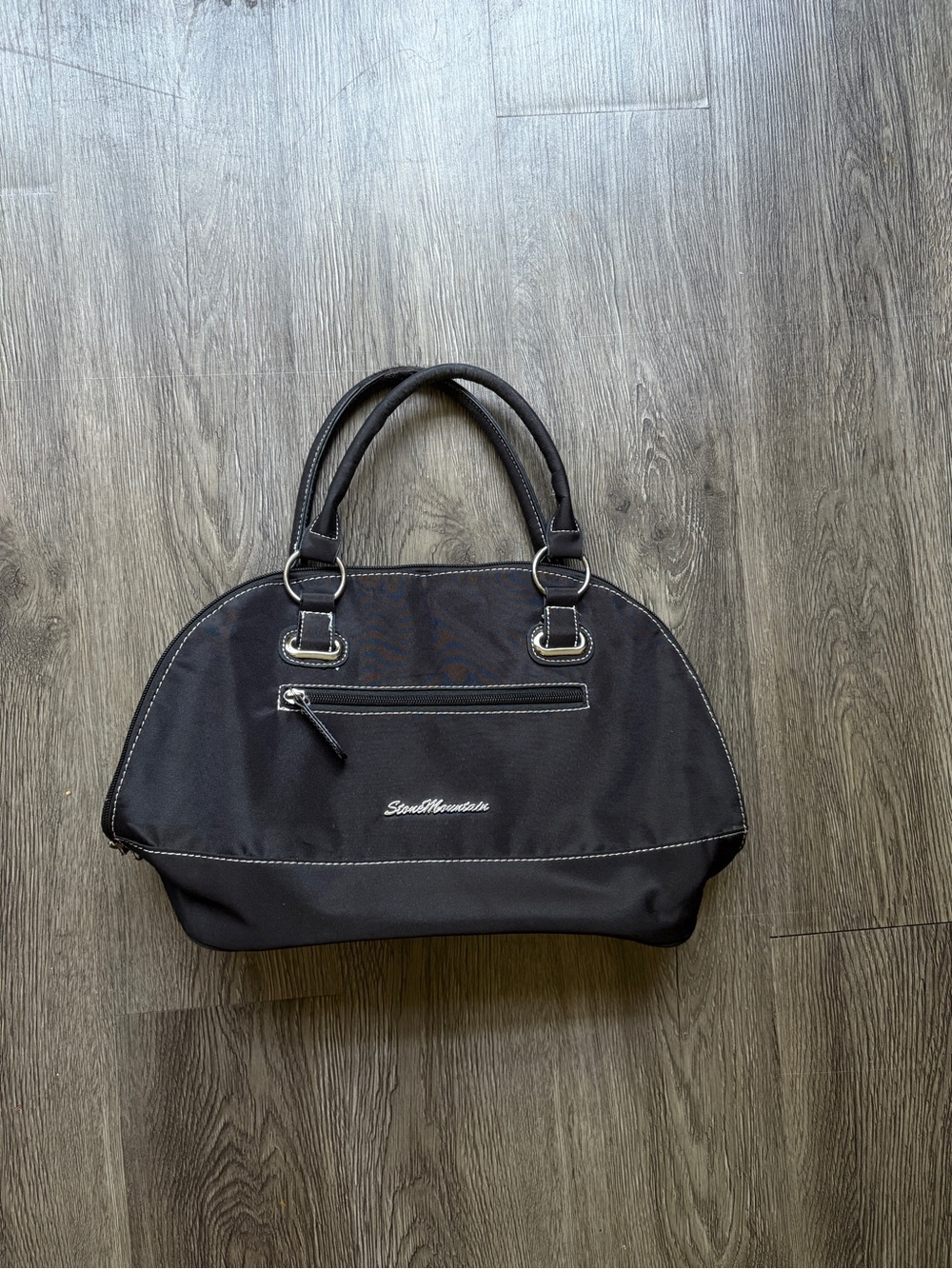 Stone Mountain Black Leather Handbag | Everyday Shoulder Bag